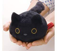 Round Black Kutusita Nyanko Cat Plush Toy Cat Plush Toy Cat Plush Kawaii Plush