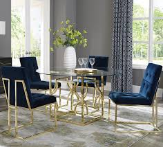 Shop with confidence on ebay! Collins Blue And Gold 5 Piece Dining Set Cb Furniture