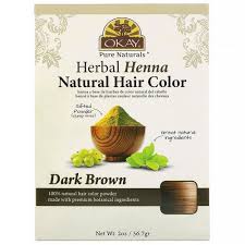 Henna strengthens and conditions hair and will also stain the hair with a red/copper tint. Okay Henna Herbal Natural Hair Color