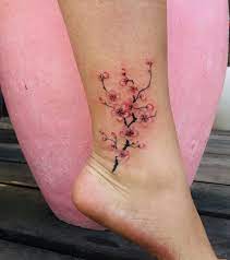 Cherry Blossom Ankle Tattoo Tattoos Cherry Blossom Tattoo Ankle Tattoo