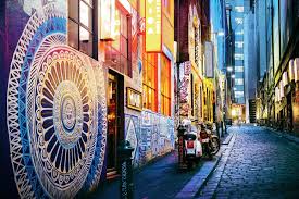 Street Art Graffiti Photo Melbourne Photography Hosier Lane Blue Decor Office Wall Art Australia Print Boyfriend Birthday Gift For Him Street Art Graffiti Street Art Photography Street Art