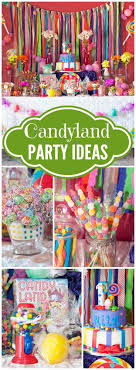 How to make party decorations with a candy theme. Candyland Birthday Mila S 1st Candyland Catch My Party Candy Birthday Party Candyland Birthday Candy Land Birthday Party