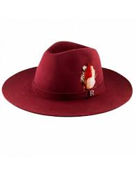 Burgundy Salter Fedora Hat For Men Fedora 100 Wool Felt Raceu Hats