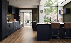 Top shape worktops square edge made in ireland. Florence Shaker Kitchen In Slate Blue Kitchen Stori