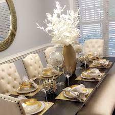 Zgalleriemoment Miokreations Dining Table Is The Center Of Attention With Decorative Styling Dining Room Table Decor Dining Table Decor Elegant Dining Room