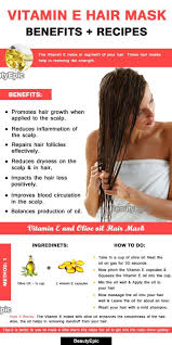 Vitamin e comes with anti oxidant benefits. Vitamin E Hair Mask Benefits Hair Mask Recipes Vitamin E Hair Hair Vitamins Hair Loss Remedies