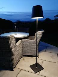Small lights can be used inside or outside, and some look fabulous as outdoor table lamps. Elipta Modern Rechargeable Battery Outdoor Floor Lamp 1 5m Tall Led Black Ebay