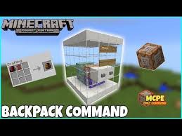 Mcpe Only Command Working Backpack Command Mcpe Command Block Creations Youtube Minecraft Commands Minecraft Redstone Creations Minecraft Designs
