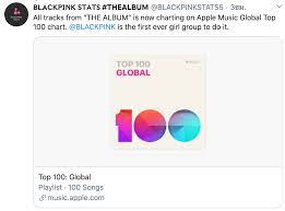 BLACKPINK 👑 ] ทุกเพลงจาก “THE ALBUM” เข้า Top 100 Global Apple Music 🌍  ครบทุกเพลง! (GGวงแรกที่ทำได้) + #1 AlbumChart - Pantip