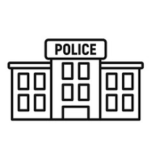 Black steel cage, prison police station no u3067 icon, cartoon prison iron gate. Police Station Black And White Vector Images Over 150