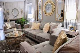 Grey Silver Gold Small Glam Living Room Inspiration Gold Living Room Decor Glam Living Room Glam Living Room Decor