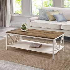 Buying a farmhouse coffee table isn't really a big deal if you know exactly what you want. Forest Gate 48 Farmhouse Coffee Table In Rustic Oak White Wash White Rustic Oa Wood Farmhouse Coffee Table Coffee Table Rectangle Farmhouse Style Coffee Table