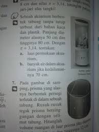 Luas permukaan tabung tanpa alas. Sebuah Aquarium Berbentuk Tabung Tanpa Tutup Terbuat Dari Bahan Kaca Dan Plastik Panjang Diameter Brainly Co Id