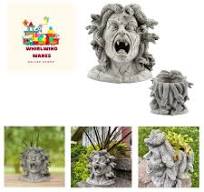 Resin Medusa Head Planter, Large Garden Decor Statue Flower Pot