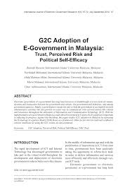 An official letter, also known as a formal letter, is a document professionally written for another company or business professional. Pdf G2c Adoption Of E Government In Malaysia Trust Perceived Risk And Political Self Efficacy
