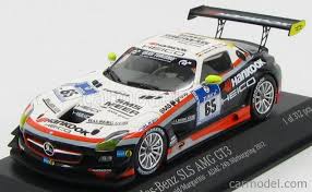 Mercedes amg team hrt with three top10 finishes at the fourth dtm weekend at the nürburgring 23.08.2021: Minichamps 437123265 Scale 1 43 Mercedes Benz Sls Amg Gt3 Team Hankook Heico N 65 24h Nurburgring 2012 Schneider Arnold Margaritis Heyer Black White Orange