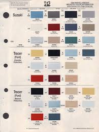 Suzuki Paint Chart Color Reference