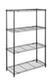For Living 4 Tier Black Wire Shelf Canadian Tire 49 For Basement Storage Wire Shelving Shelves Steel Shelving