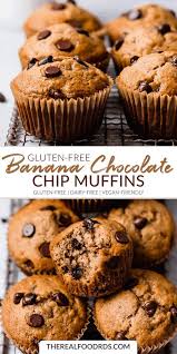 Gluten Free Banana Chocolate Chip Muffins The Real Food Dietitians Recipe Gluten Free Banana Chocolate Chip Muffins Banana Chocolate Chip Muffins Dairy Free Muffins