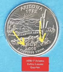 The 50 states quarters program, launched by the us mint in 1999, was setup to encourage interest and curiosity to a new generation of coin collectors. 2008 P Arizona Quarter Is This The Real Deal Extra Cactus Error Coin Community Forum