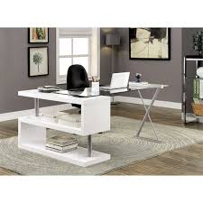 A white desk can be the perfect piece of furniture for a home or office. Furniture Of America Fiora Modern Swivel Metal Computer Desk In White Idf Dk6131wh