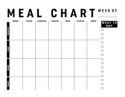 Weekly Meal Plan Free Printable Chart Meal Planning Template Meal Planning Printable Weekly Meal Planning Printable