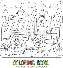 If you like it, right now you can print it out and color it. Construction Worker In A Dump Truck Coloring Book Dump Truck With Driver Construction Worker Coloring Book For Kids Canstock