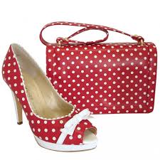 Black And White Polka Dot Heels Womens Benita Red Leather Handbag With White Polka Dots Polka Dot Shoes Polka Dots Fashion Red Leather Shoes