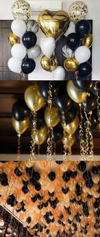 Black And Gold Party Theme Ideas Creative Party And Events Ideas In 2020 Black And Gold Balloons Black And Gold Party Decorations Black Gold Party