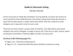 Https Www Usms Org Media Usms Pdfs Convention 2018 20convention 2018 20elections Guide To Electronic Voting Pdf