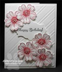 Pretty Birthday Cards For Women Pretty Quick And Clean Birthday Card Stampin Up Demo Ann M Clemmer Stamper Dog Card Ideas Floral Cards Embossed Cards Flower Cards