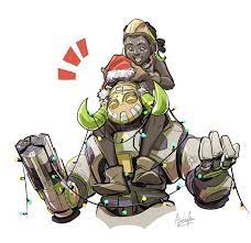 Oh No It S Afterlaughs On Twitter I Really Loved The Idea Orisa Efi Efioladele Overwatch Christmas Overwatch Fan Art Overwatch Memes Overwatch