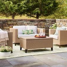 Fullerton 4 Pc Wicker Patio Furniture Set Navy Blue Threshold Patio Storage Patio Furniture Collection Wicker Patio Furniture Set