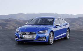 Download Wallpapers Audi S5 Sportback 2018 Blue A5 Sports Sedan German Cars Besthqwallpapers Com Audi S5 Audi S5 Sportback Audi Cars