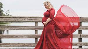 14 Red Maternity Dresses For Every Occasion