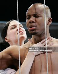 Leonard Roberts and Samantha Wright enact a scene from The Viewing... News  Photo