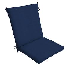 The outdoor high back dining chair cushion freshens up your space and is an easy way to add a layer of comfort to your standard dining chairs. Arden Selections 20 X 44 Sapphire Leala Texture Outdoor Dining Chair Cushion Tg0d170b D9z1 The Home Depot