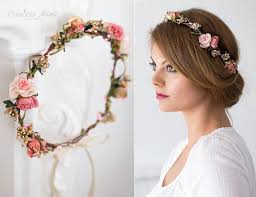Braut Blumenkranz Hochzeit Haarband Blumen Von Mimiprincess Auf Etsy Blumenkranz Hochzeit