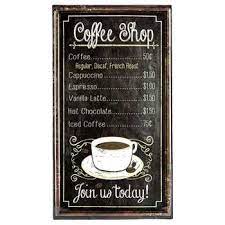 Get the lowest price on your favorite brands at poshmark. Coffee Shop Menu Embossed Tin Sign Hobby Lobby 689216