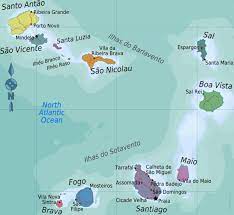 Liste der offiziellen ländernamen in englisch und auf deutsch, sowie die örtliche landesbezeichnung. Cape Verde Islands Karte Kap Verde Inseln Auf Der Karte West Afrika Afrika