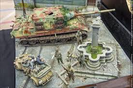 Ww2 diorama template / ww2 dioramas, miniatures, and models. German Surrender At The Fountain Military Modelling Military Diorama Model