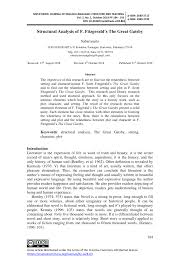 We did not find results for: Pdf Structural Analysis Of F Fitzgerald S The Great Gatsby