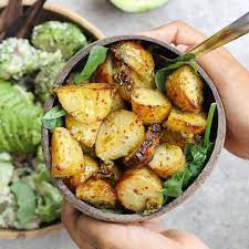 Three Ingredient Mustard Maple Potatoes By Rawandfree This One Will Be A New Staple In Your Recipe Repert Potato Bites Healthy Recipes Baked Red Potatoes