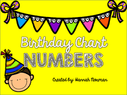 birthday chart numbers