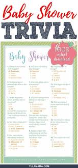 Baby Trivia Is A Classic Baby Shower Game And Its Really Easy To Set Up Too Click To Download Your Free Bab Classic Baby Shower Simple Baby Shower Baby Facts