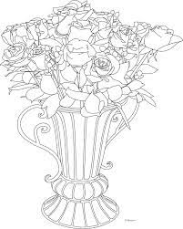 Many details are hidden in these adults floral coloring pages prepare your pens, make yourself comfortable in your garden. Vase Of Roses Digi Freebie Detailed Coloring Pages Flower Coloring Pages Coloring Pages