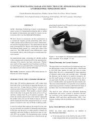 Párrafo g) del apartado 4 del artículo 65: Pdf Ground Penetrating Radar And Induction Coil Sensor Imaging For Antipersonnel Mines Detection