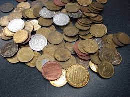 20 Vintage Token Coins Assortment Craft Old Coin Brass Copper Metal -  Moose-R-Us.Com Log Cabin Decor