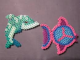String matching beads on both sides and tie it off with a double knot. Day 119 Playing With Perler Beads Inspired By The Sea