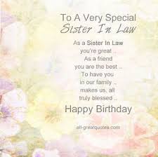Happy Birthday Free Birthday Greetings For Facebook To A Very Special Sister In Law Sister In Law Quotes Birthday Wishes For Sister Sister Birthday Quotes